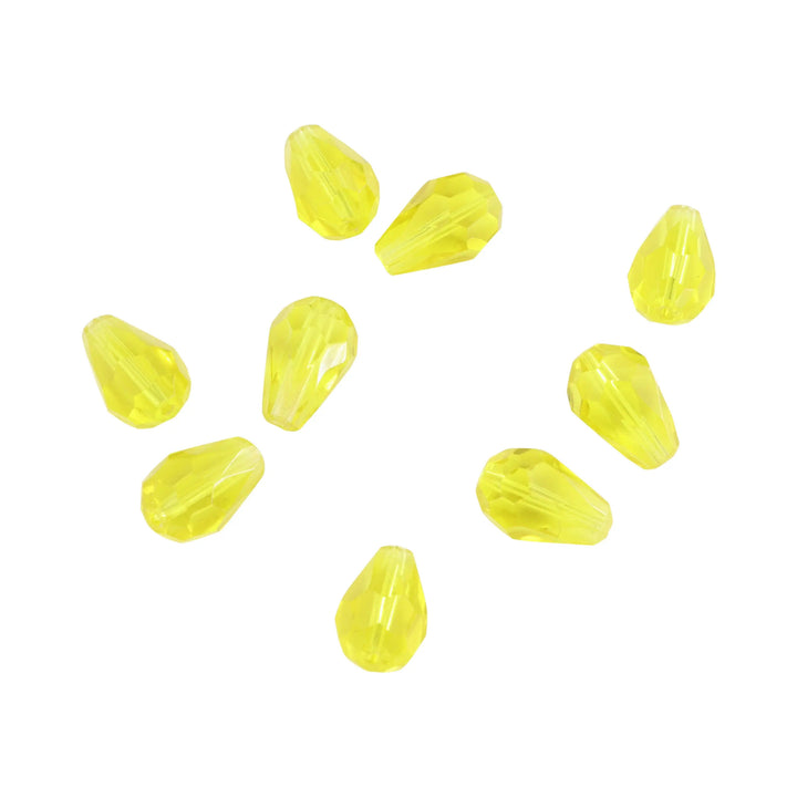 Krystalperler, preciosa beads, pear facetteret, glas, 7x11 mm - flere farver Preciosa