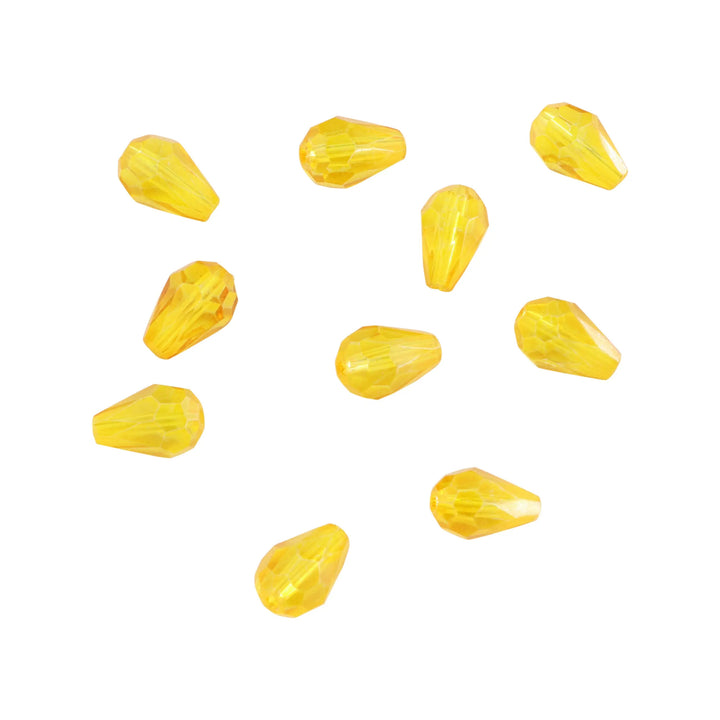 Krystalperler, preciosa beads, pear facetteret, glas, 7x11 mm - flere farver Preciosa