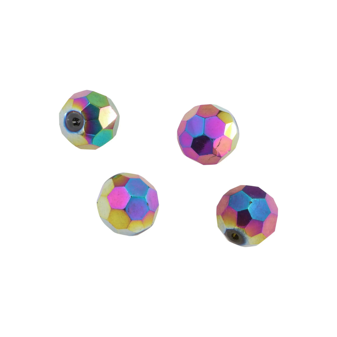 Krystalperler, preciosa beads, rund facetteret, glas, 16mm - flere farver Preciosa