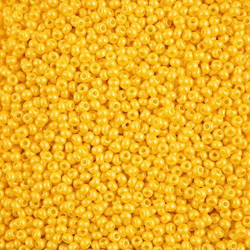 Gul glasperler, preciosa, permalux dark yellow, storkøb Preciosa