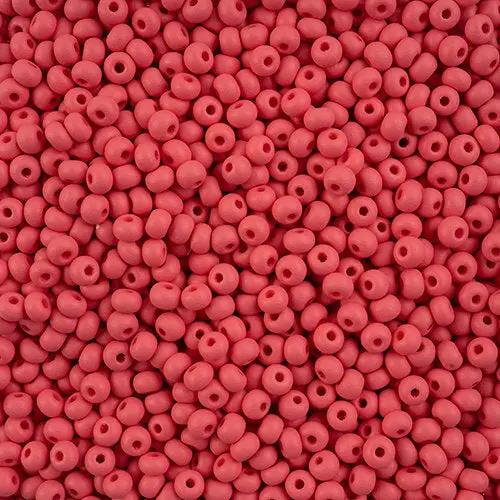 Rød glasperler, preciosa, permalux mat red, storkøb Preciosa