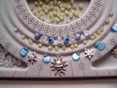 Perle bræt, bead board 3 rækker Krea