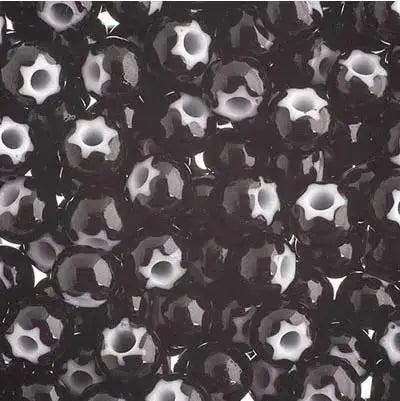 Sorte glasperler, preciosa, black cornelian star, storkøb 