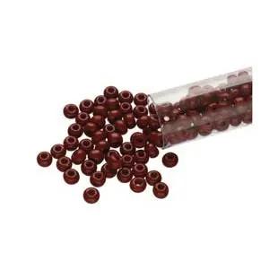 Røde glasperler, preciosa, opaque red brown, storkøb Preciosa