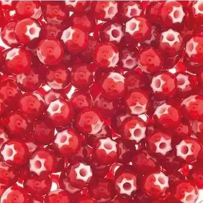 Røde glasperler, preciosa, red cornelian star, storkøb 