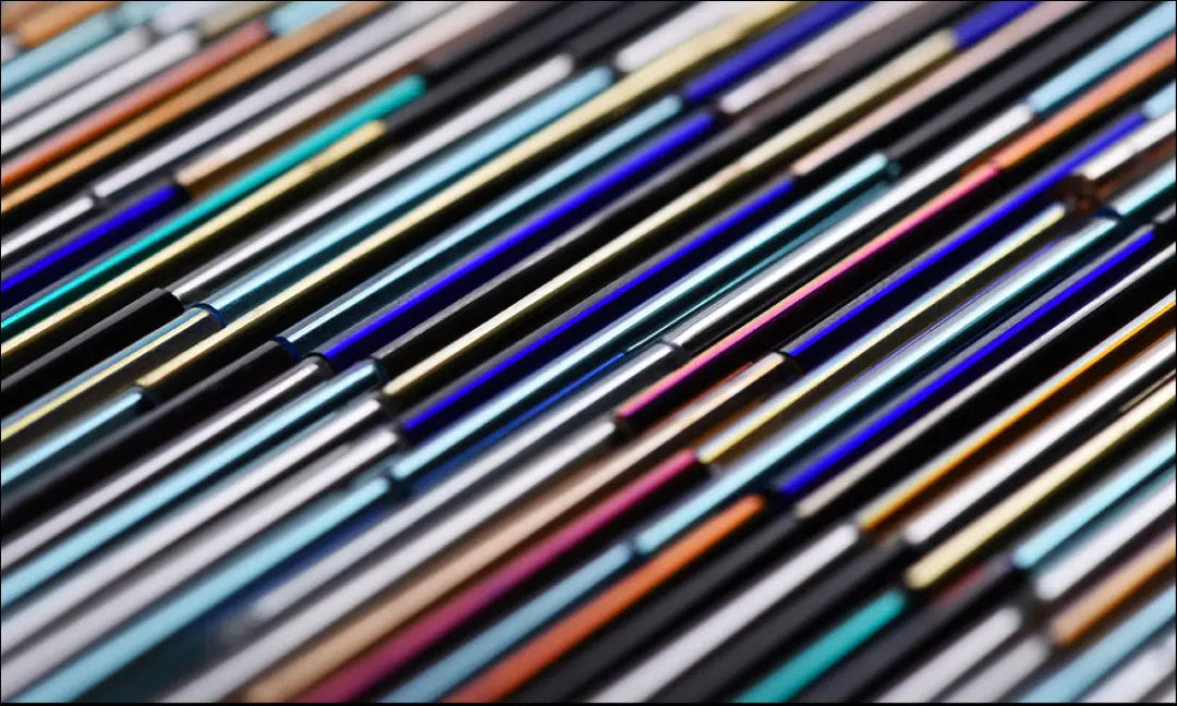 Sorte glasperler, preciosa opaque tubes, 50 x 3 mm storkøb Preciosa