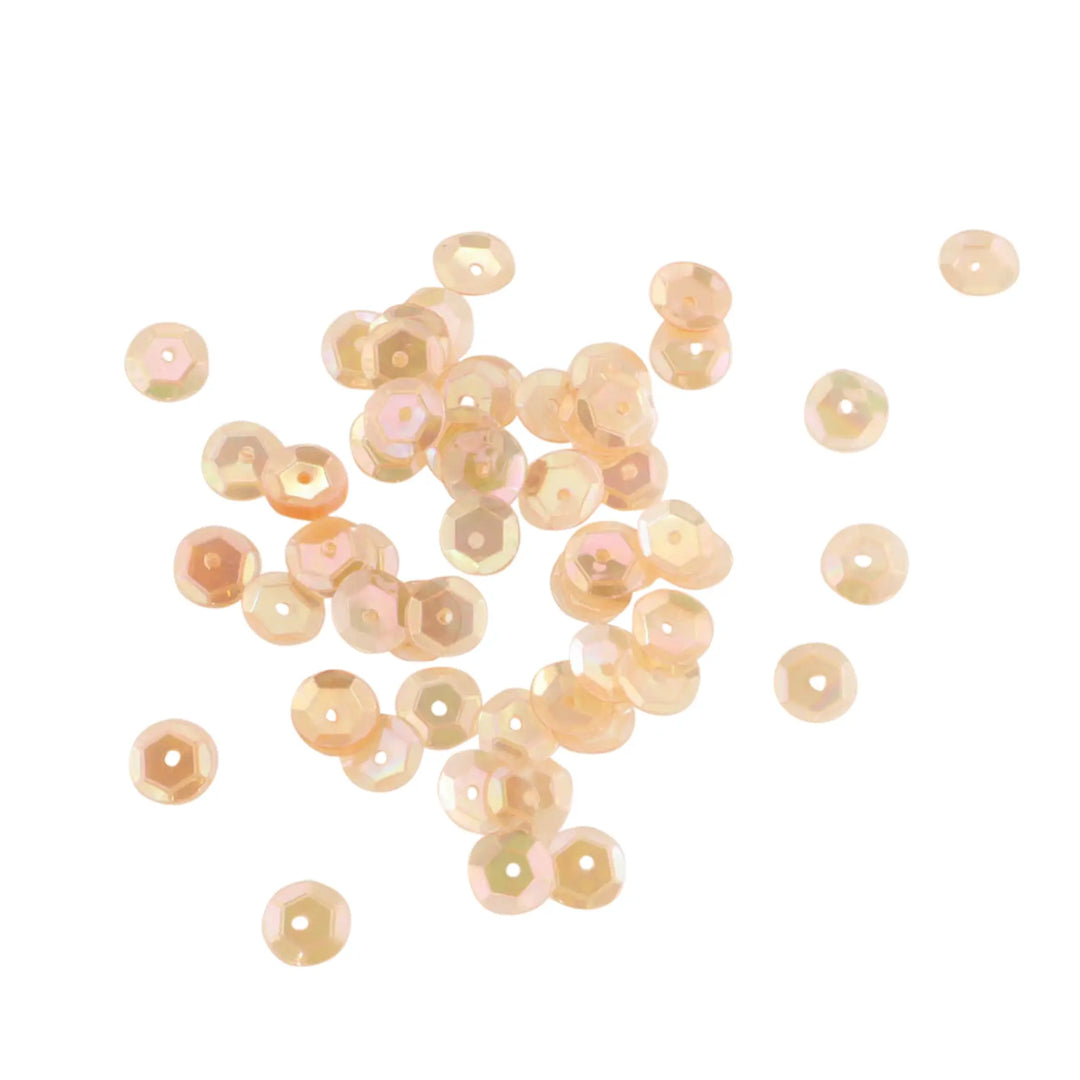 Palietter, runde, 4-12mm, med regnbueskær, 10-40g, flere varianter Beadhouse of Copenhagen
