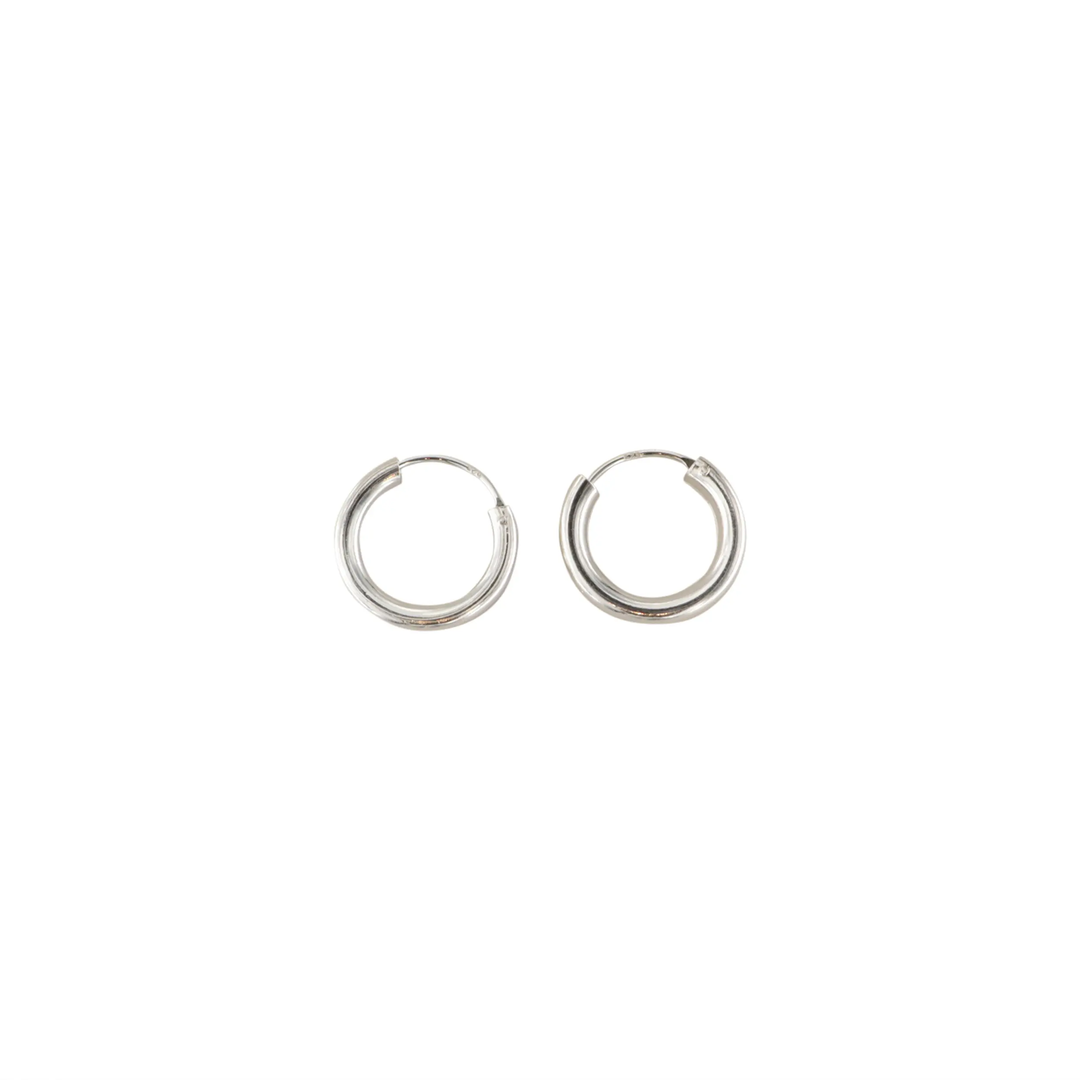 Øreringe, hoops, 20 mm, sterlingsølv og forgyldt sterlingsølv BLT