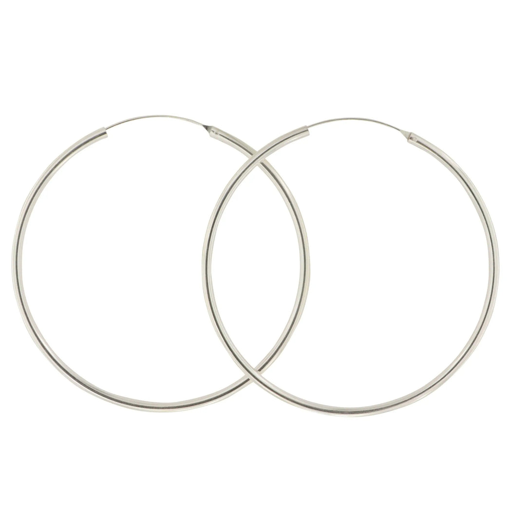 Øreringe, hoops, 80 mm, sterlingsølv og forgyldt sterlingsølv BLT