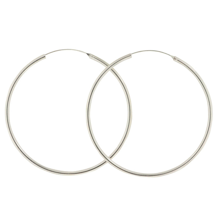 Øreringe, hoops, 80 mm, sterlingsølv og forgyldt sterlingsølv BLT