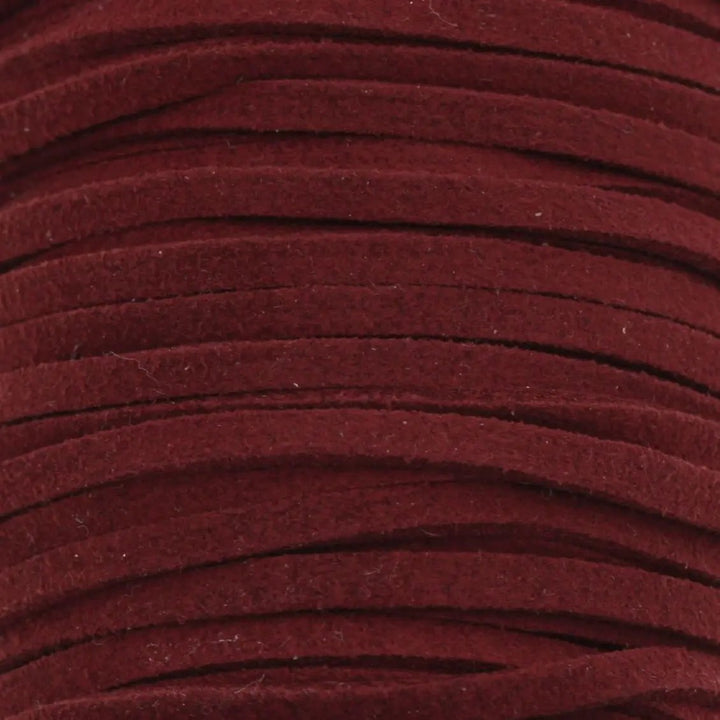 Snor, bordeaux, ruskind 3 mm x 1,5 m Tax