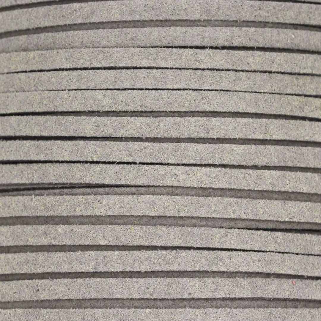 Snor, lys grå, ruskind 3 mm x 1,5 m Tax