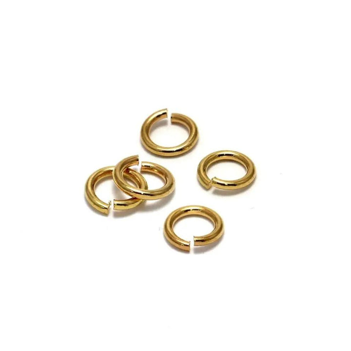 Øskner, åbne, messing forgyldt, 5x0,8mm Tax