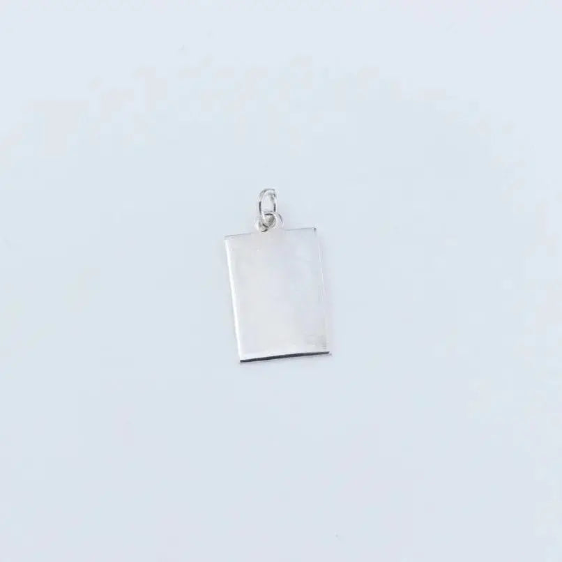 Vedhæng, rektangulært dog tag, sterlingsølv, 32 mm 