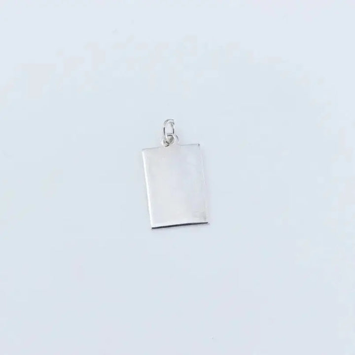 Vedhæng, rektangulært dog tag, sterlingsølv, 32 mm 