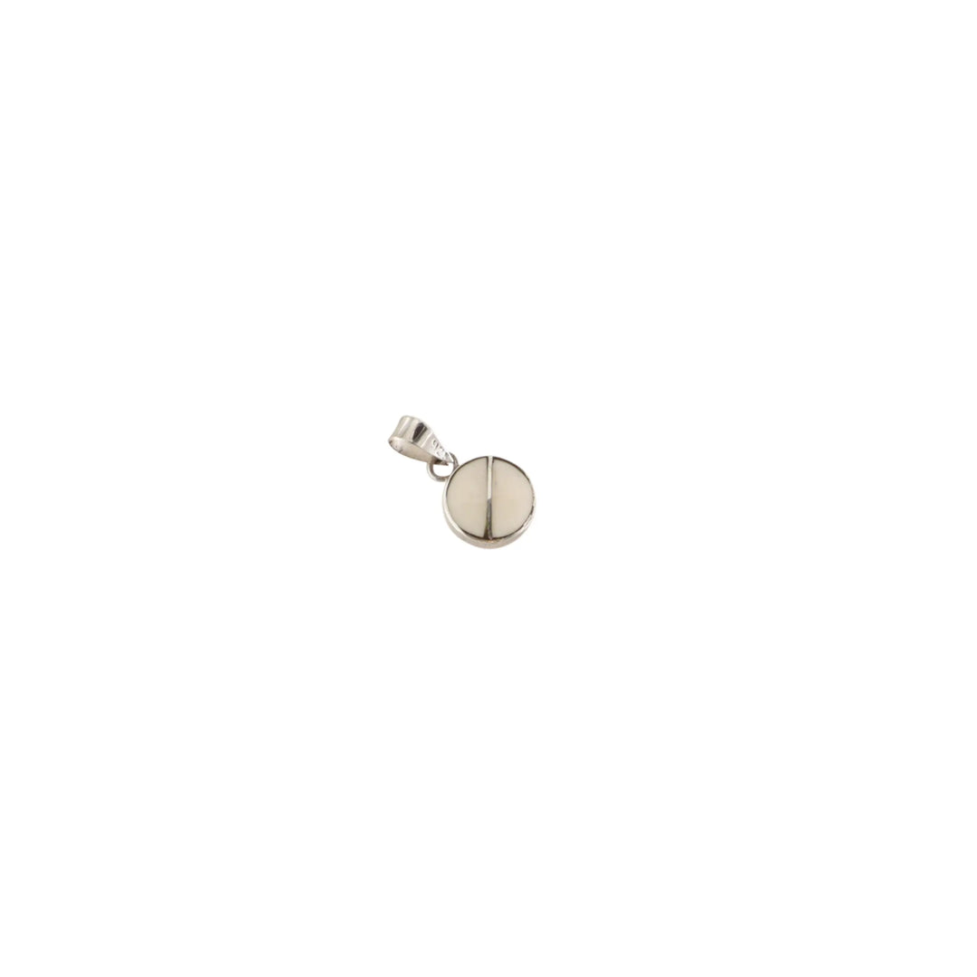 Vedhæng, rund med sten, sterlingsølv, 10mm, flere varianter Beadhouse of Copenhagen