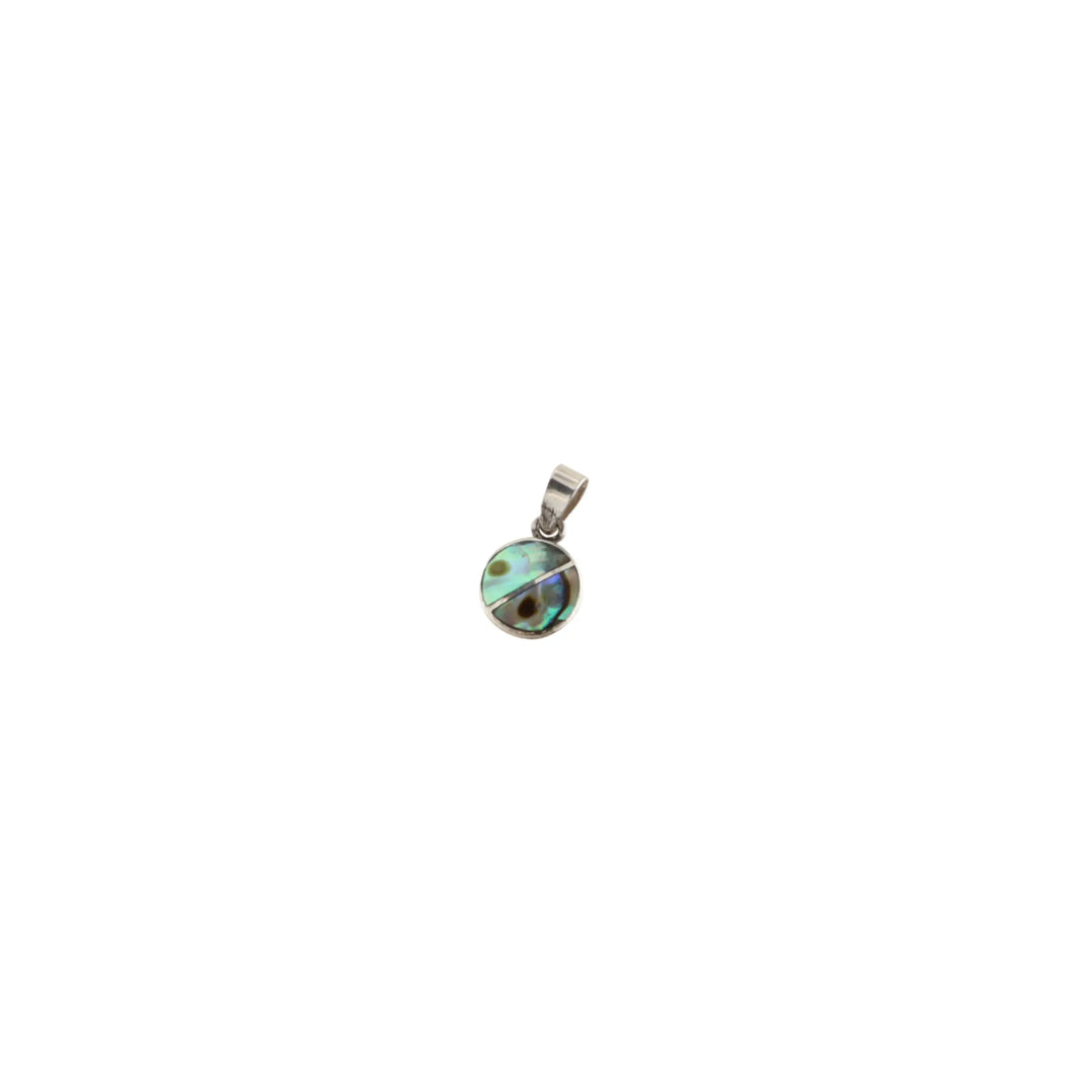 Vedhæng, rund med sten, sterlingsølv, 10mm, flere varianter Beadhouse of Copenhagen