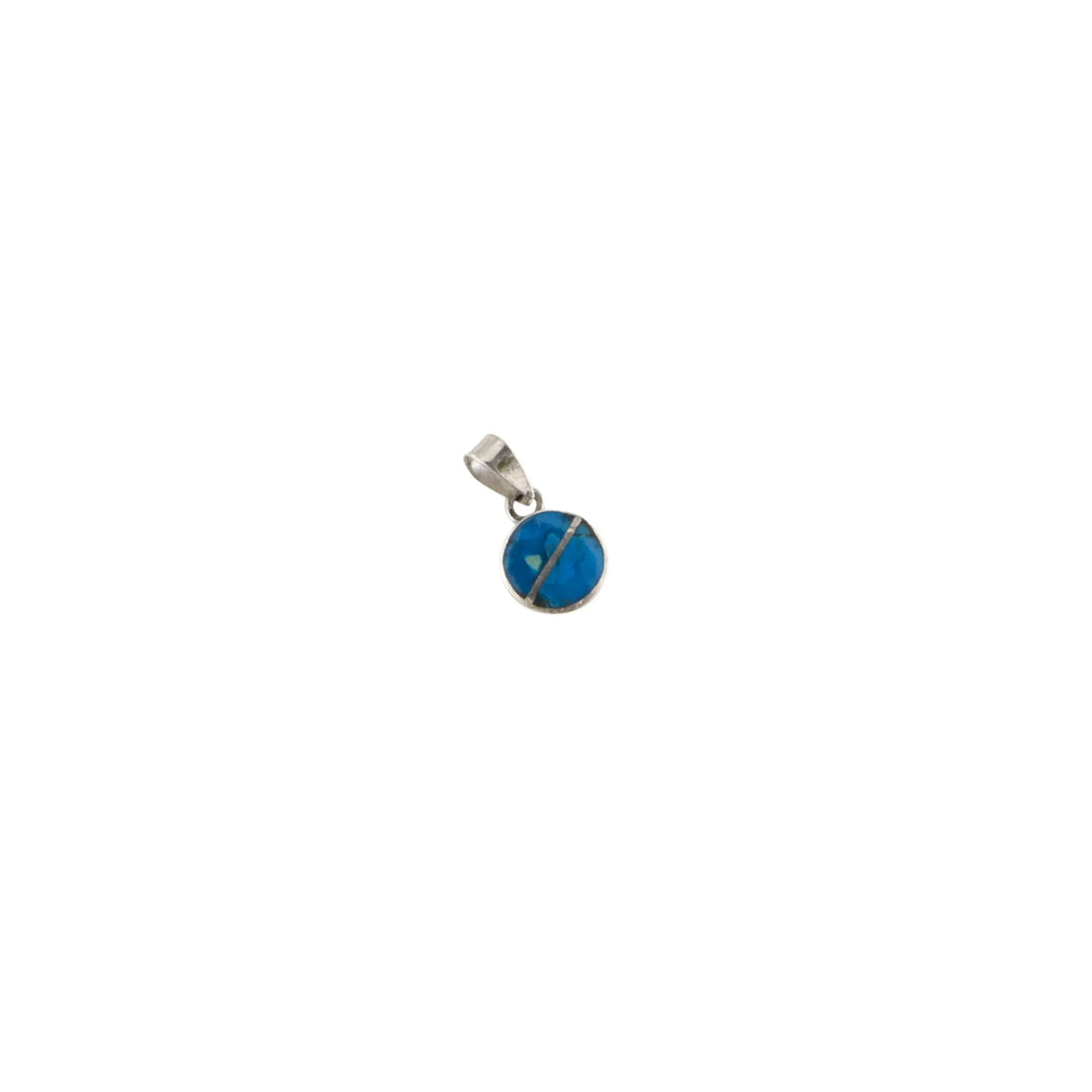 Vedhæng, rund med sten, sterlingsølv, 10mm, flere varianter Beadhouse of Copenhagen