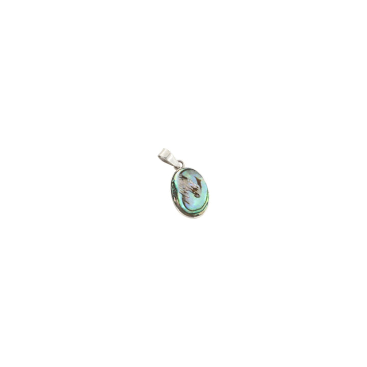 Vedhæng, oval m. sten, sterlingsølv, 15mm, flere varianter Beadhouse of Copenhagen
