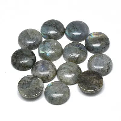 Cabochon, labradorit, rund, 4-7mm, 1-10stk BOC