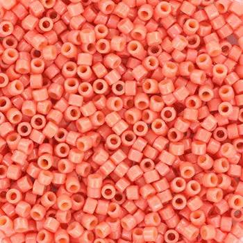 Orange glasperler, miyuki delica beads, duracoat opaque dyed light watermelon Krea