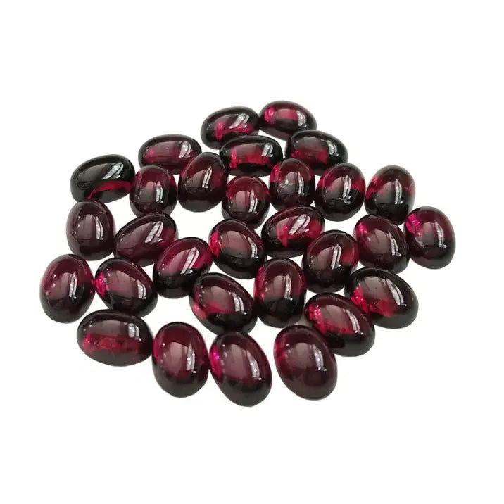 Cabochon, granat, oval, 5,5-14mm, 1-10stk BOC