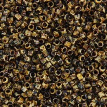 Brun glasperler, miyuki delica beads, opaque picasso brown Krea