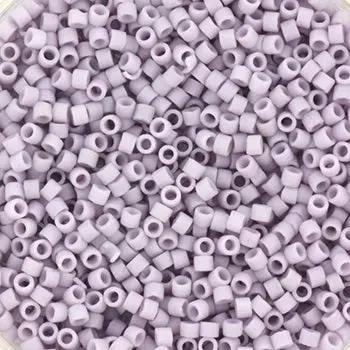 Lilla glasperler, miyuki delica beads, opaque matte light Krea