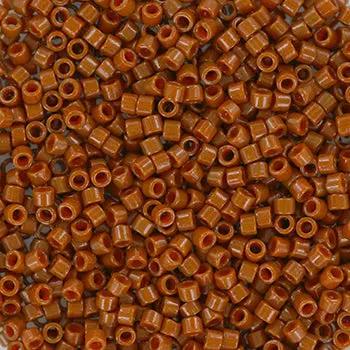 Brune glasperler, miyuki delica beads, opaque sienna Krea