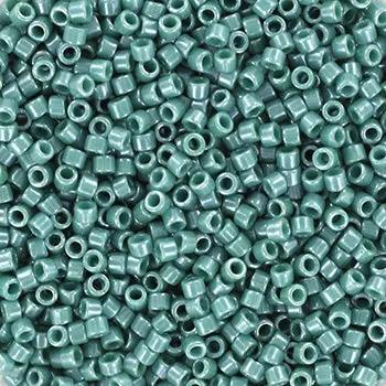 Grønne glasperler, miyuki delica beads, opaque luster mallard Krea