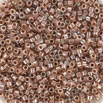 Brune glasperler, miyuki delica beads, ceylon light cinnamon Krea