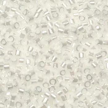 Hvide glasperler, miyuki delica beads, ceylon white pearl Krea