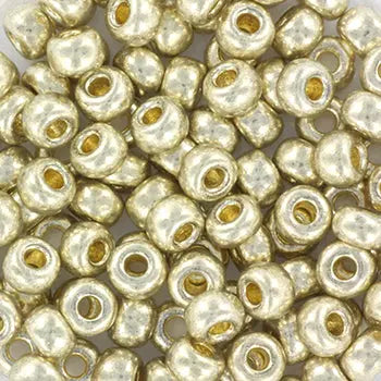 Sølv glasperler, miyuki rocailles beads, duracoat galvanized silver 6/0 Krea