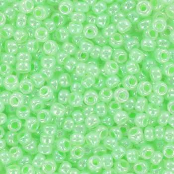 Grønne glasperler, miyuki rocailles seed beads, ceylon mint green Krea