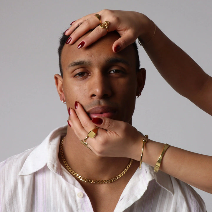 Halskæde, chunky panser facet kæde, sterlingsølv, 40-45 cm 6,8mm 