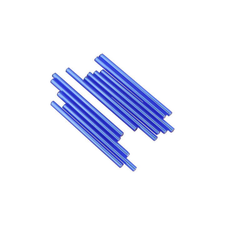 Blå glasperler, preciosa sapphire silver lined tubes, 40 x 3 mm Preciosa
