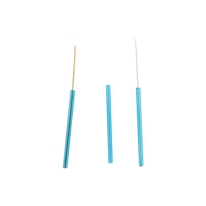 Blå glasperler, preciosa aquamarine tubes, 50 x 3 mm storkøb Preciosa