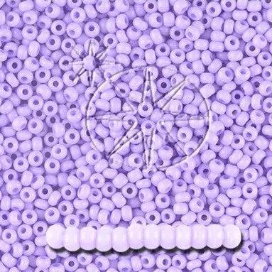 Lilla glasperler, preciosa, light violet dyed chalkwhite, storkøb Preciosa