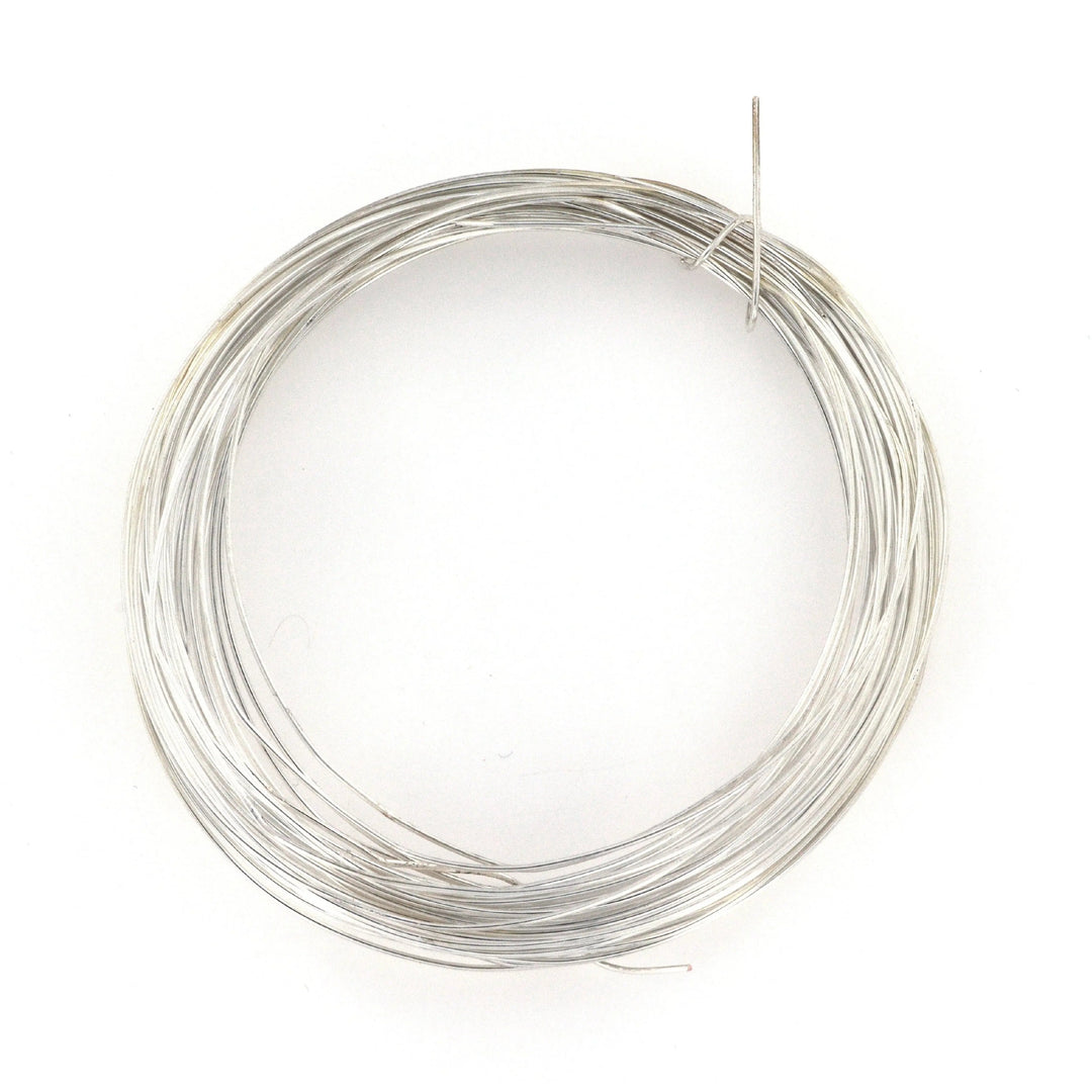 Smykketråd, wire 0,6 mm, forsølvet kobber, 10 m Fritz