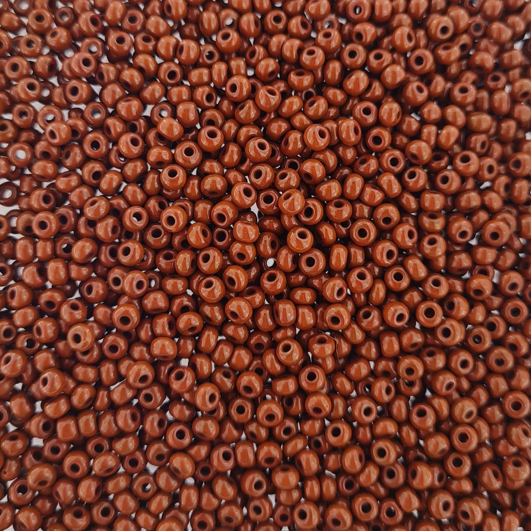 Brune glasperler, preciosa, natural opaque brown, storkøb Preciosa