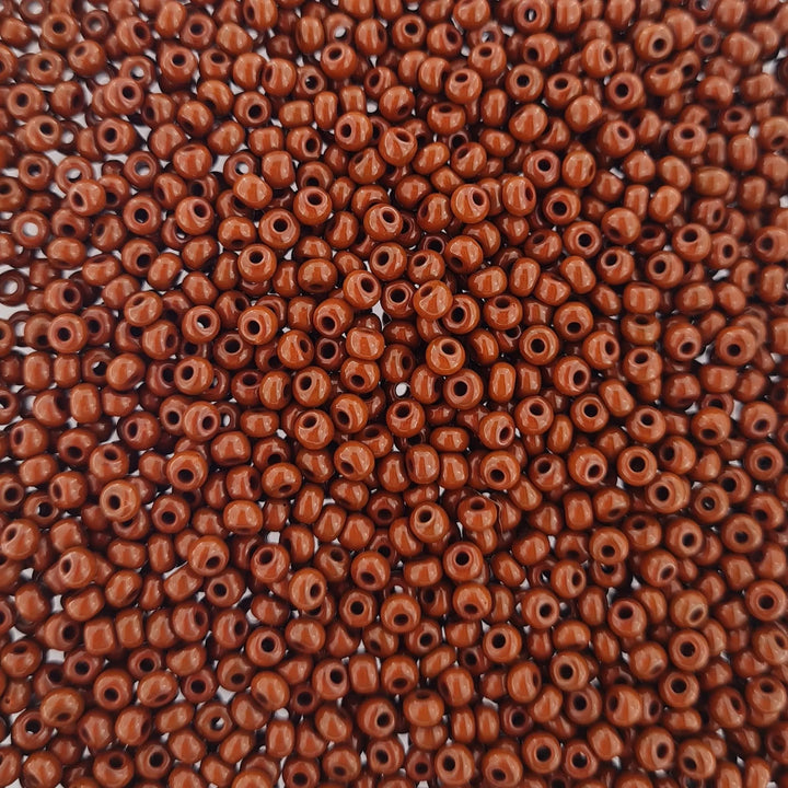 Brune glasperler, preciosa, natural opaque brown, storkøb Preciosa
