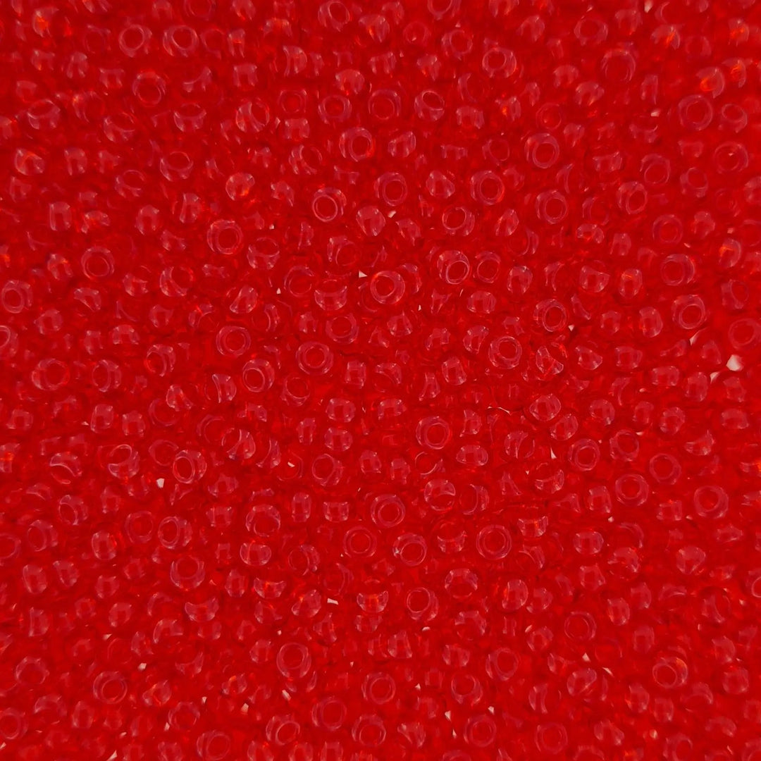 Røde glasperler, preciosa, natural transparent red, storkøb Preciosa