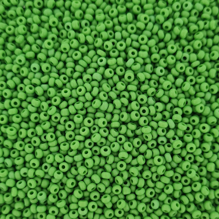 Grønne glasperler, preciosa, natural opaque apple green, storkøb Preciosa