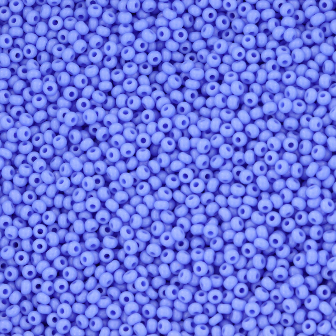 Blå glasperler, preciosa, natural opaque light blue, storkøb Preciosa