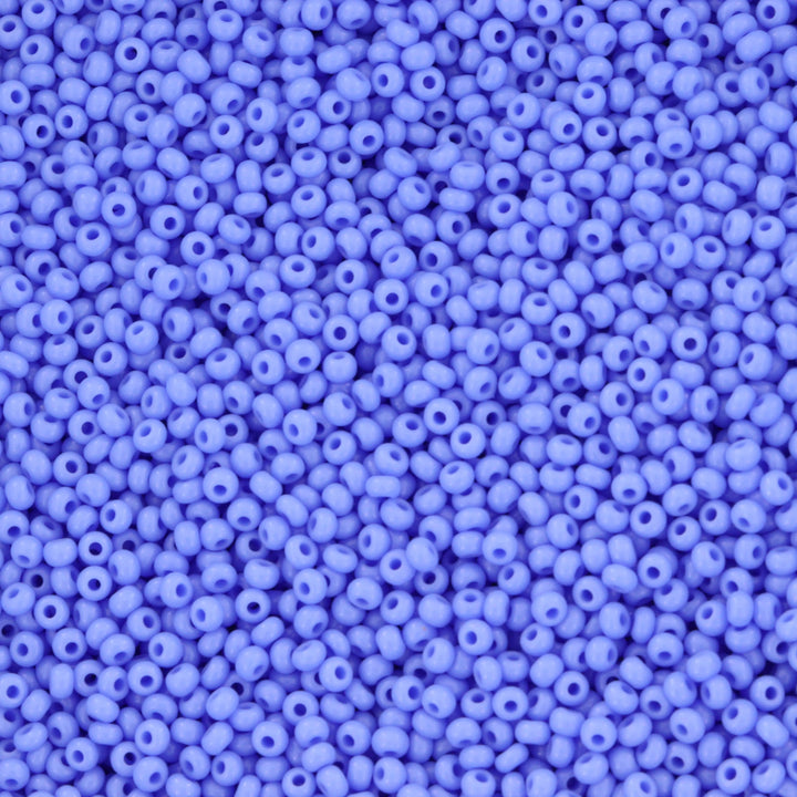 Blå glasperler, preciosa, natural opaque light blue, storkøb Preciosa