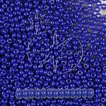 Blå glasperler, preciosa, natural opaque electric blue, 33050, storkøb 