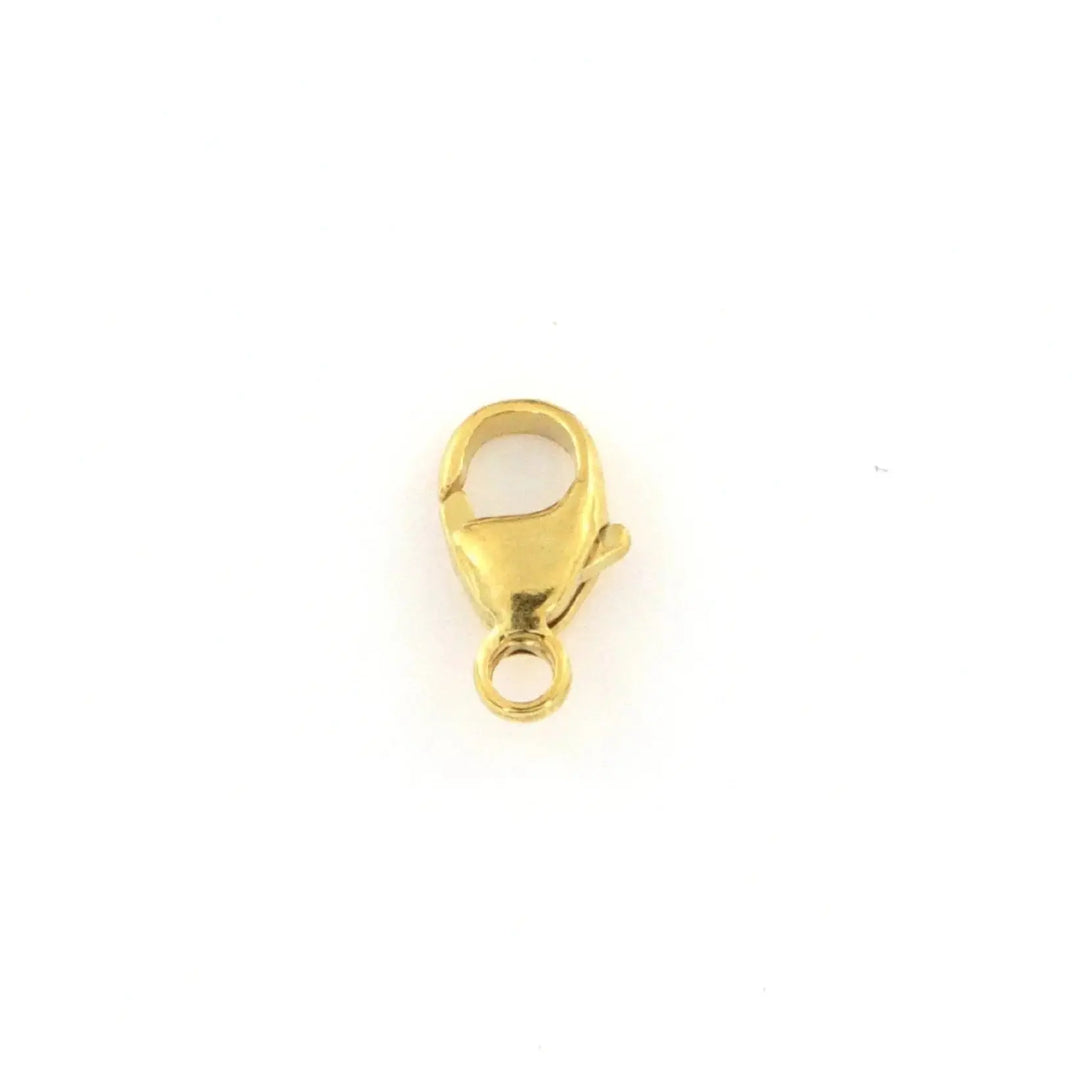 Karabin lås i forgyldt sterlingsølv, 7,8mm 