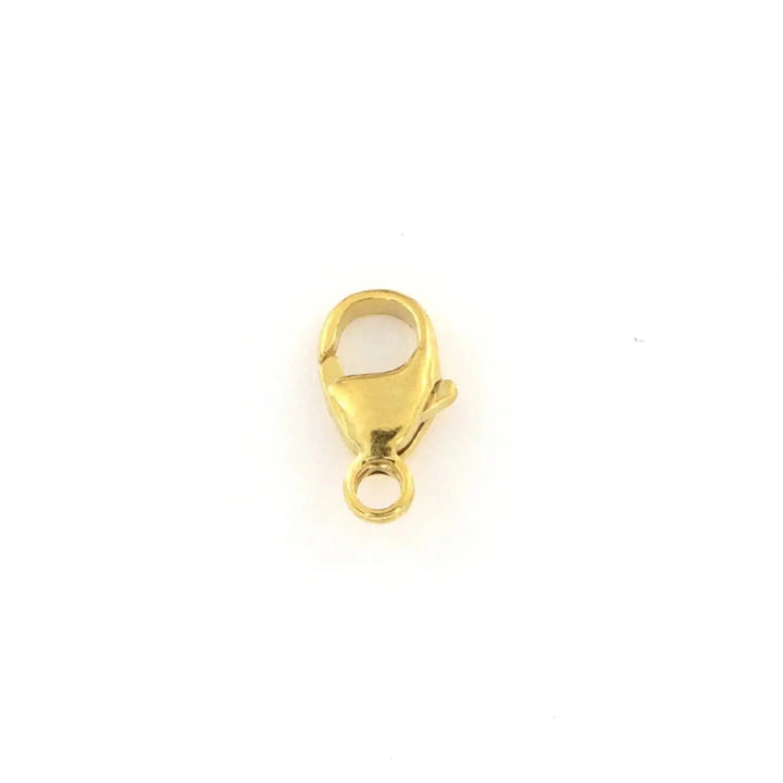 Karabin lås i forgyldt sterlingsølv, 7,8mm 