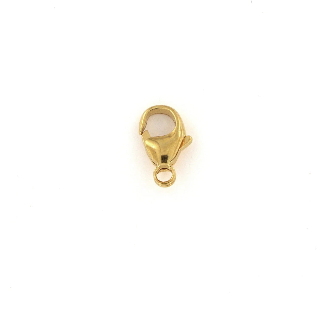 Karabinlås, forgyldt sterlingsølv, 11mm Fritz