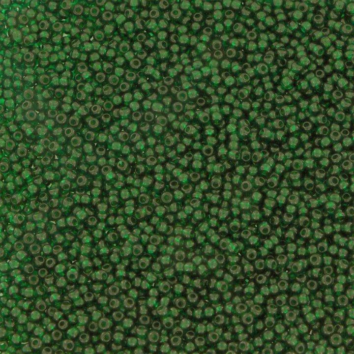 Grønne glasperler, preciosa, natural transparent dark green, storkøb Preciosa